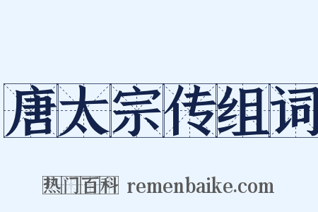 唐太宗传组词是什么意思的图片